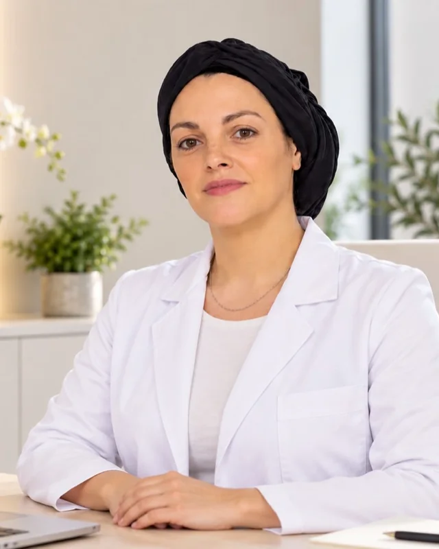 Priscillia Ouaknine, diététicienne, assise à son bureau